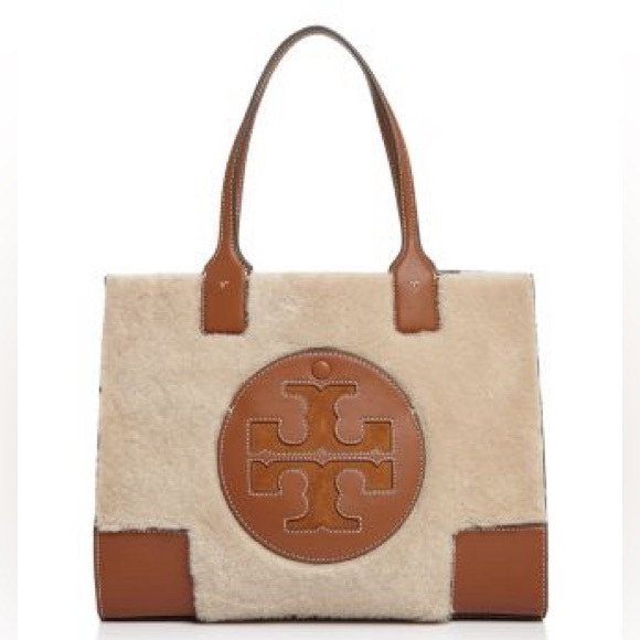 Tory Burch Ella Shearling Mini Tote - Picture 4 of 5
